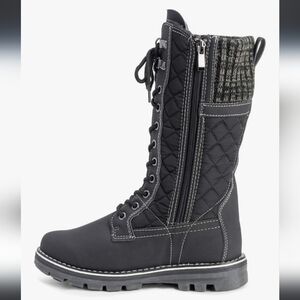 Stylish Black Quilted Women's Boots Polar boots Size 10 1/2